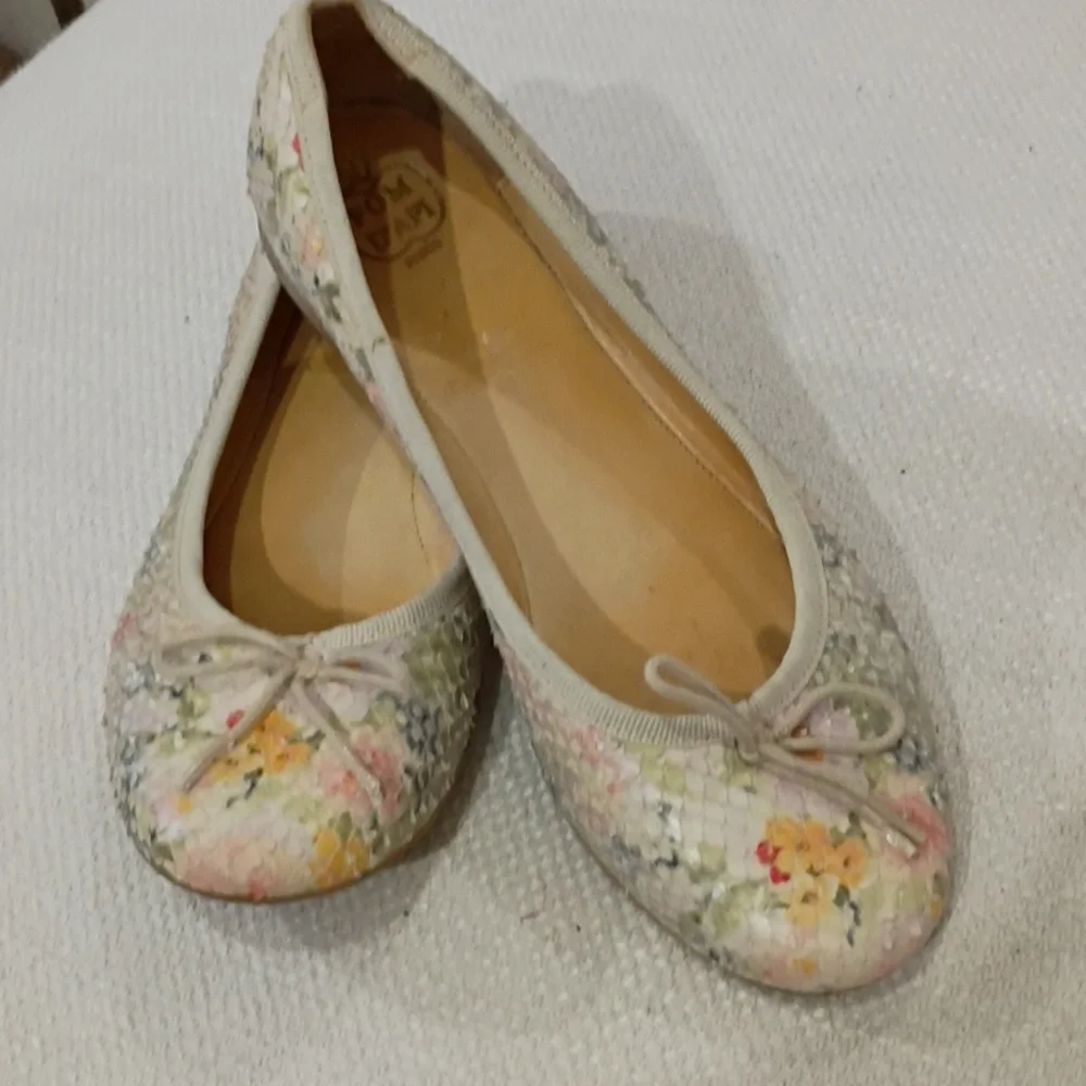 Pom D'Api Women's Multicolor Floral Flats - Picture 2 of 8